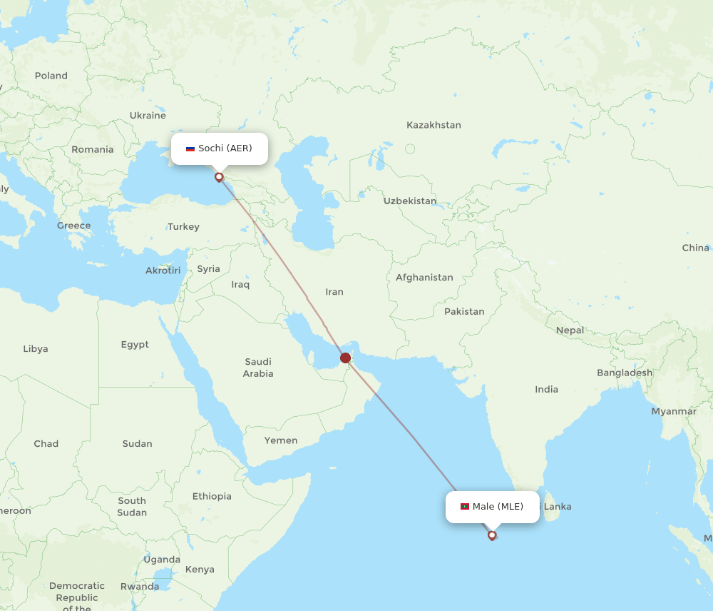 MLE-AER flight routes