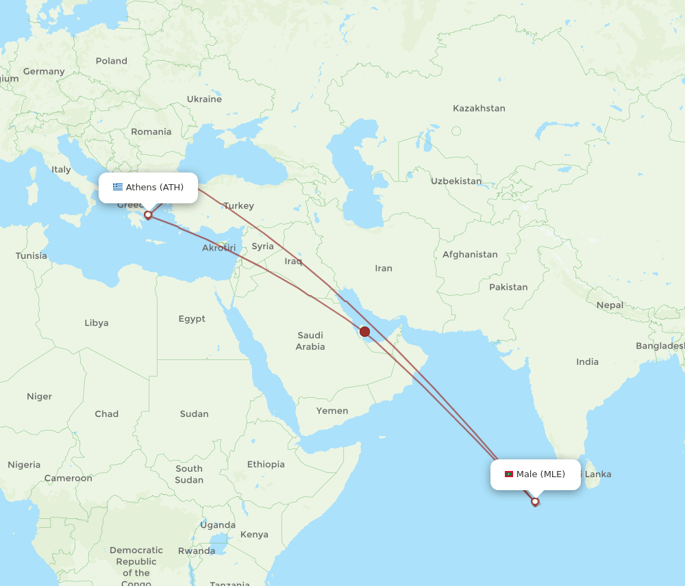 MLE-ATH flight routes