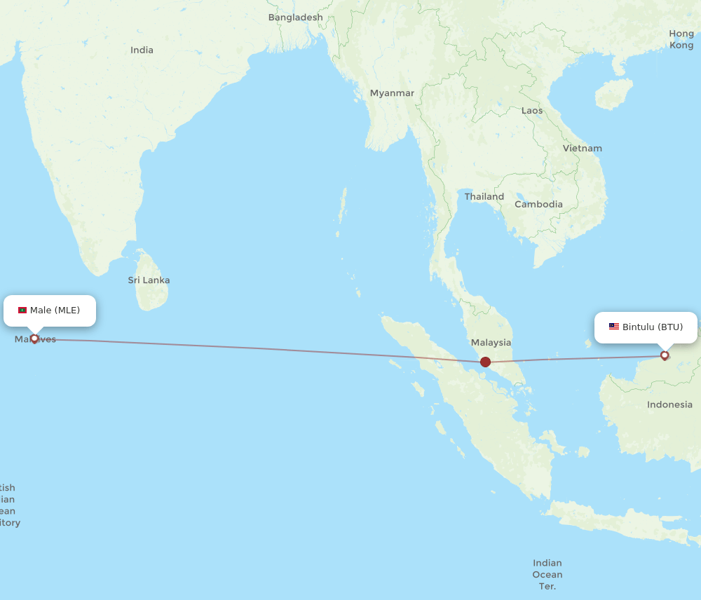 MLE-BTU flight routes