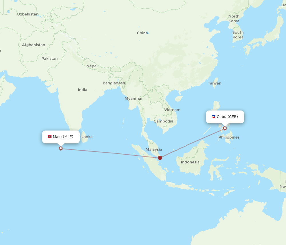 MLE-CEB flight routes
