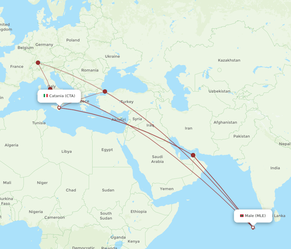 MLE-CTA flight routes
