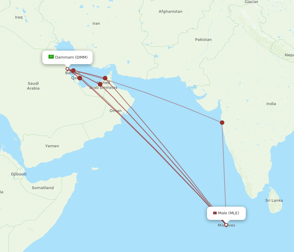 MLE-DMM flight routes