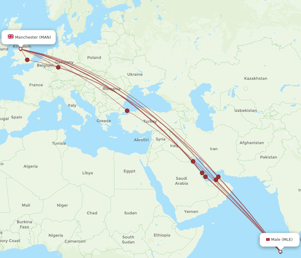 MLE-MAN flight routes