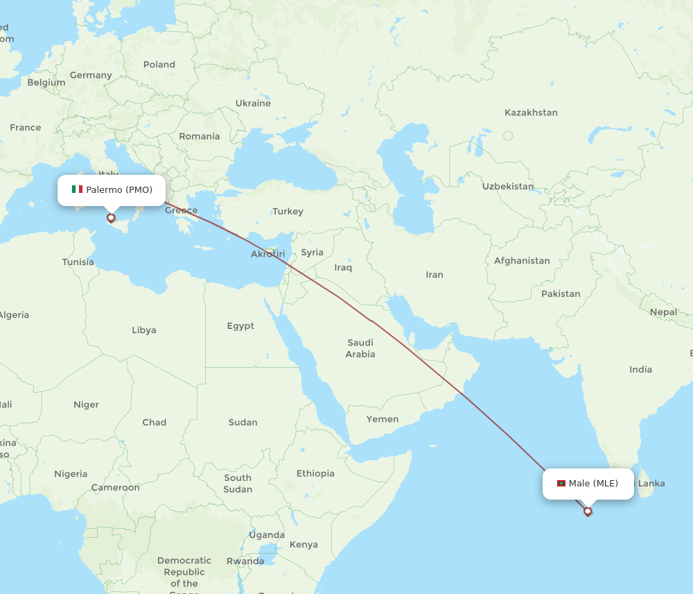 MLE-PMO flight routes