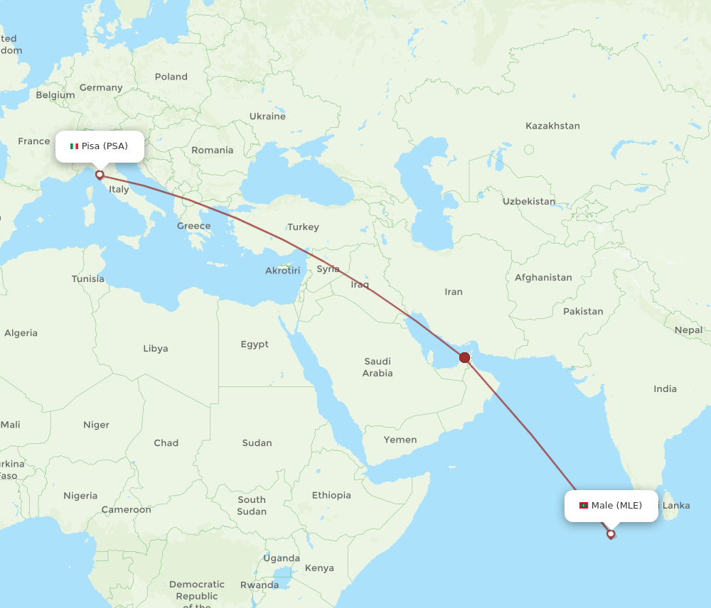 MLE-PSA flight routes