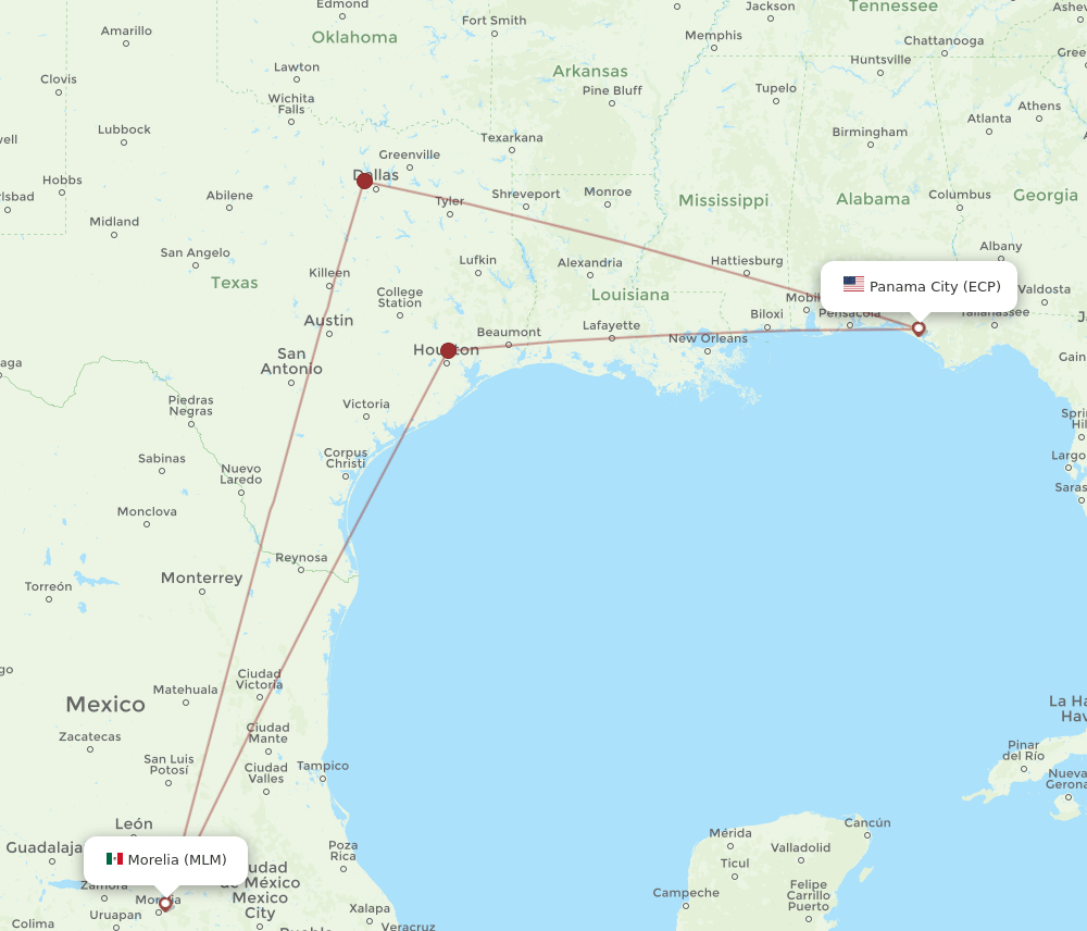 MLM-ECP flight routes