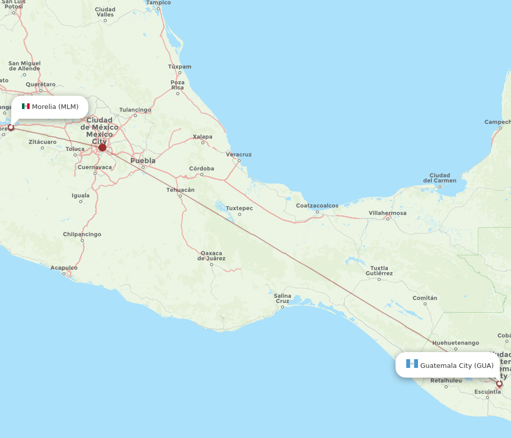 MLM-GUA flight routes