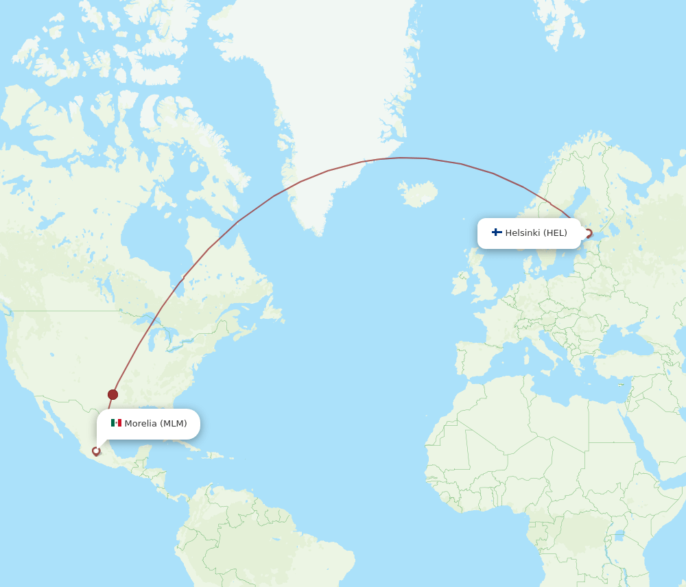 MLM-HEL flight routes