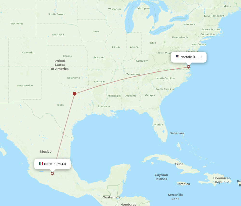 MLM-ORF flight routes