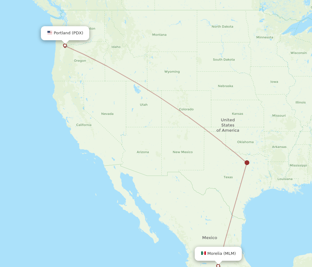 MLM-PDX flight routes