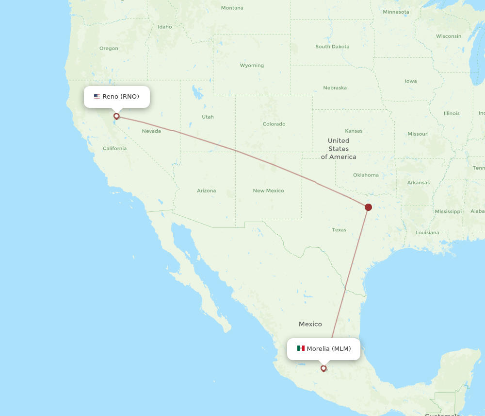 MLM-RNO flight routes