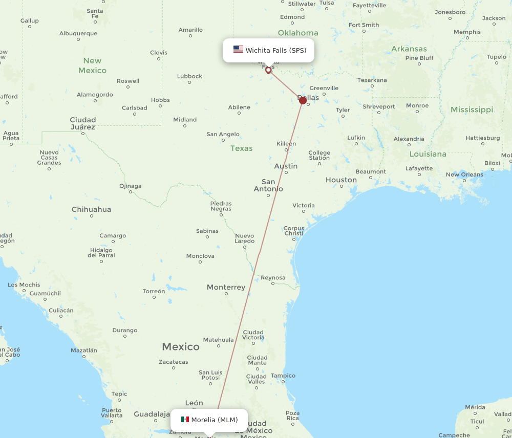 MLM-SPS flight routes