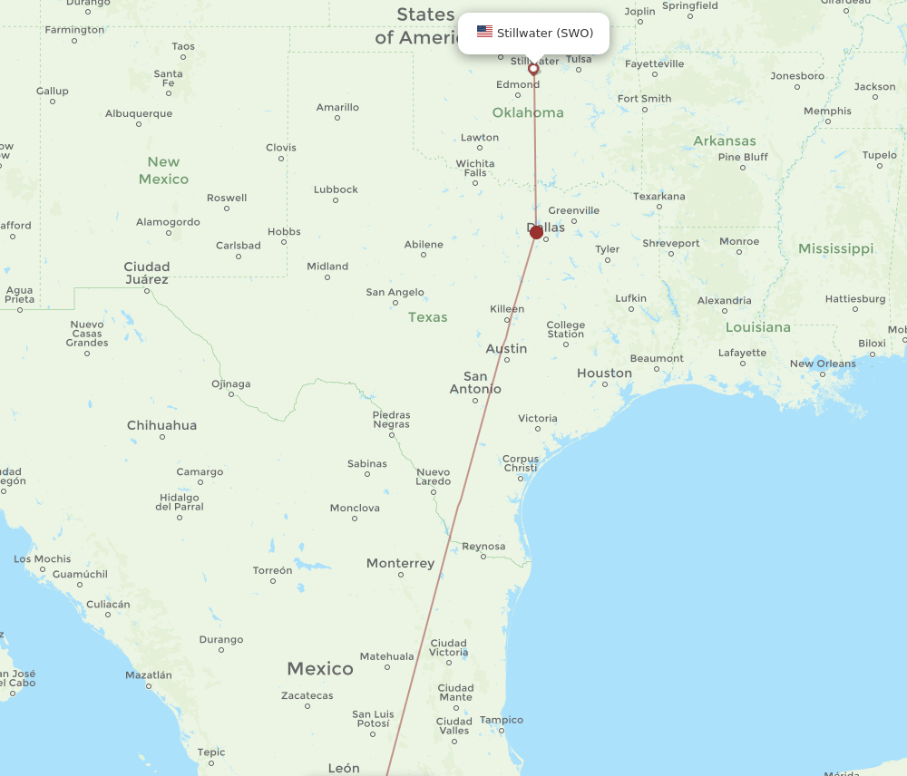 MLM-SWO flight routes