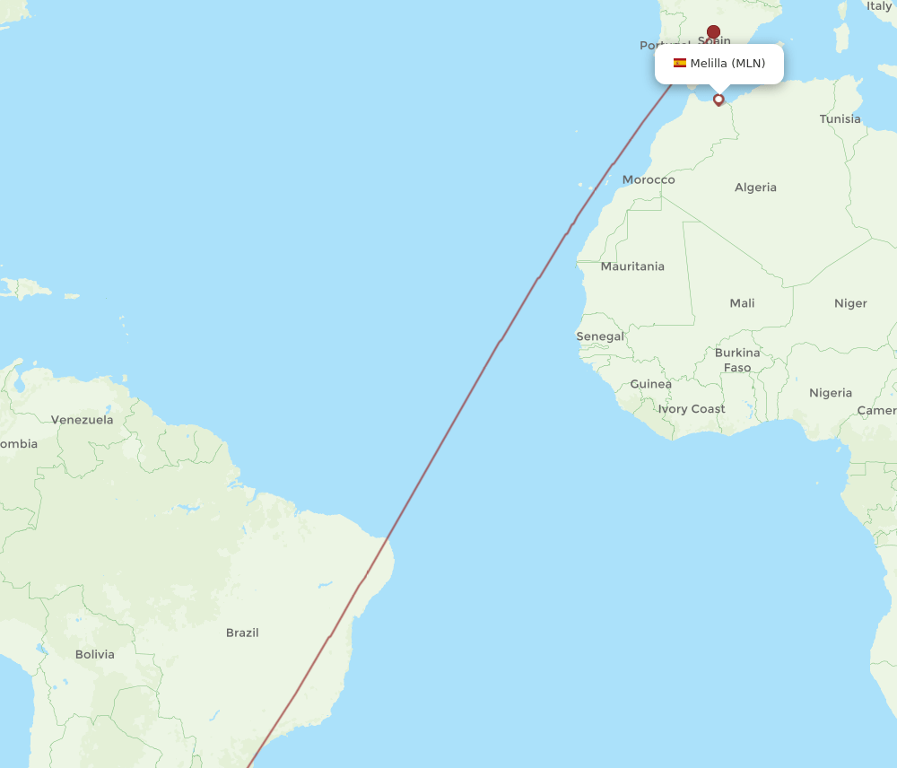 MLN-MVD flight routes