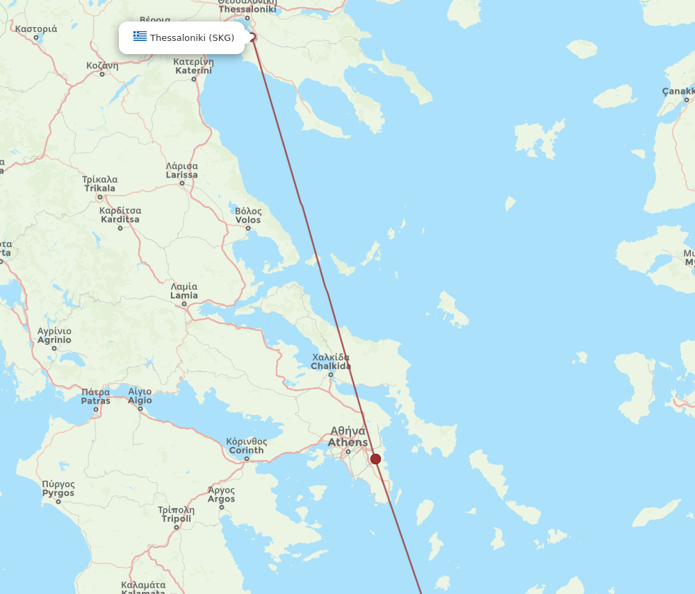 MLO-SKG flight routes