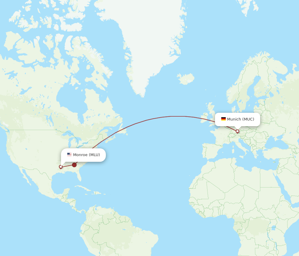 MLU-MUC flight routes