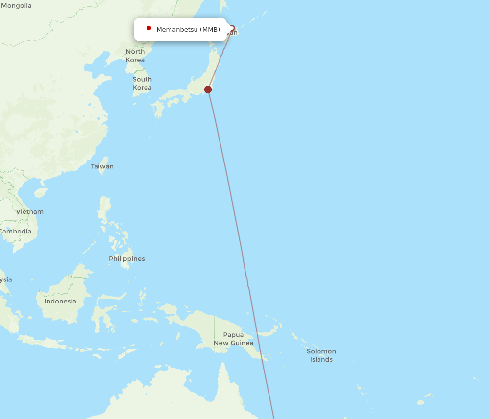 MMB-BNE flight routes