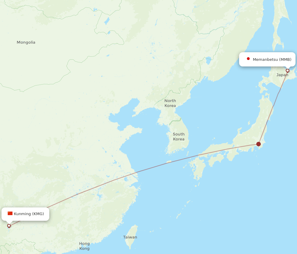 MMB-KMG flight routes