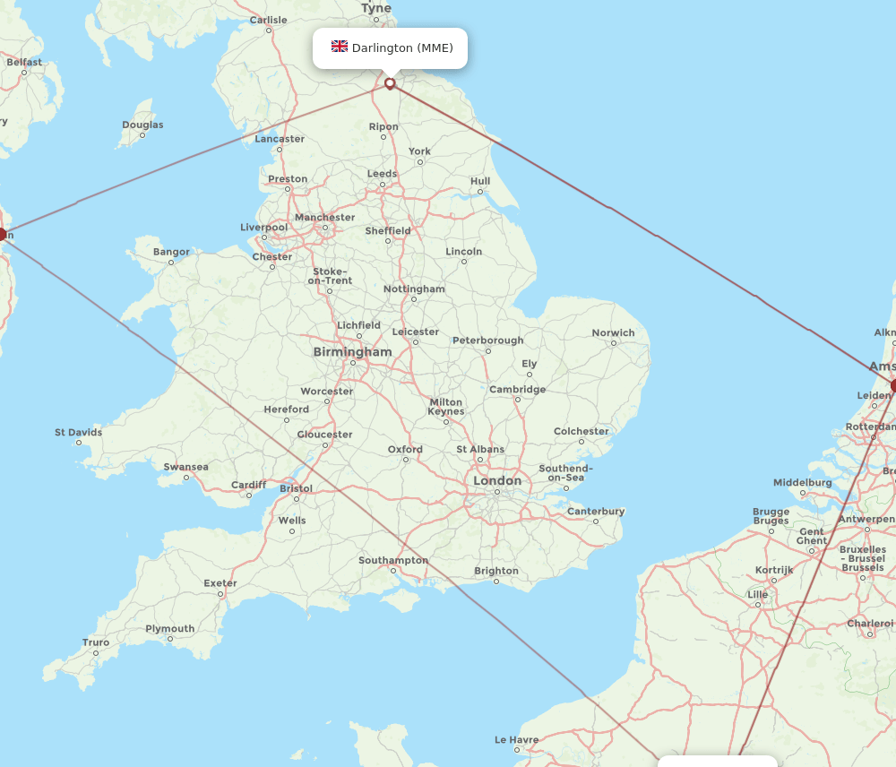 MME-CDG flight routes