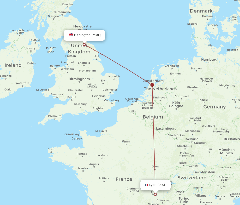 MME-LYS flight routes