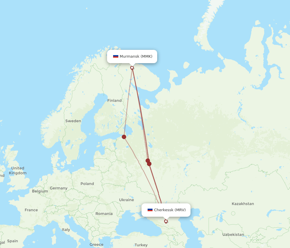 MMK to MRV flights and routes map