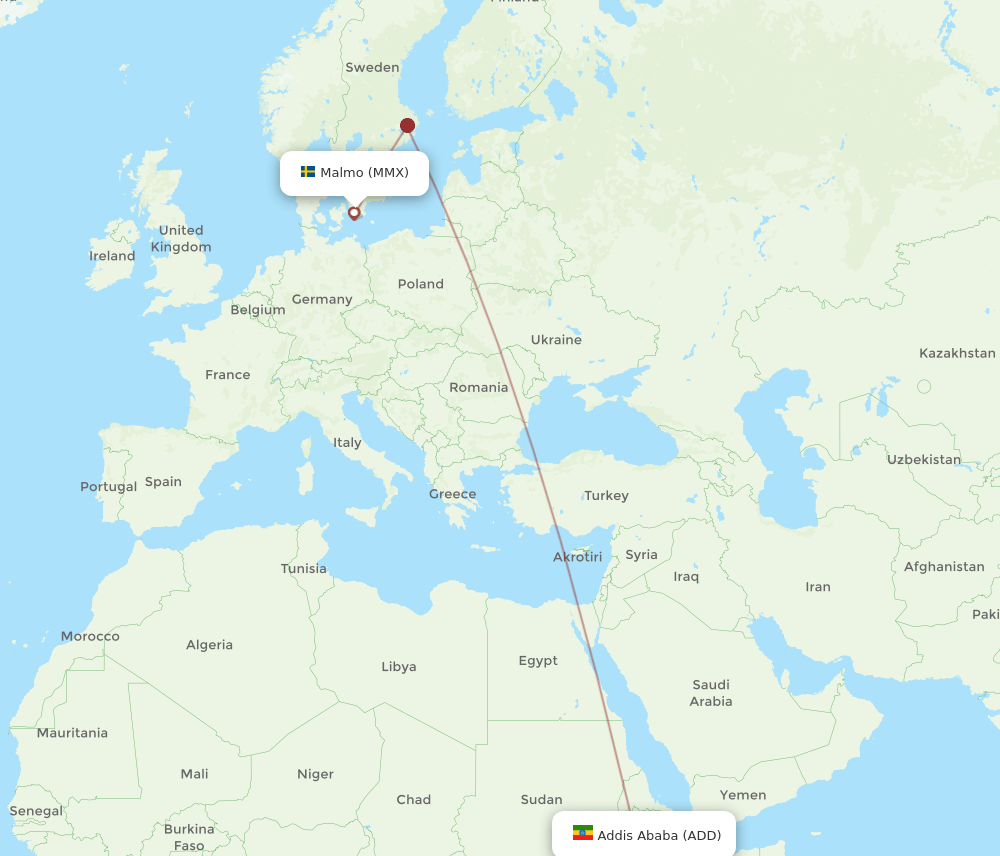 MMX-ADD flight routes