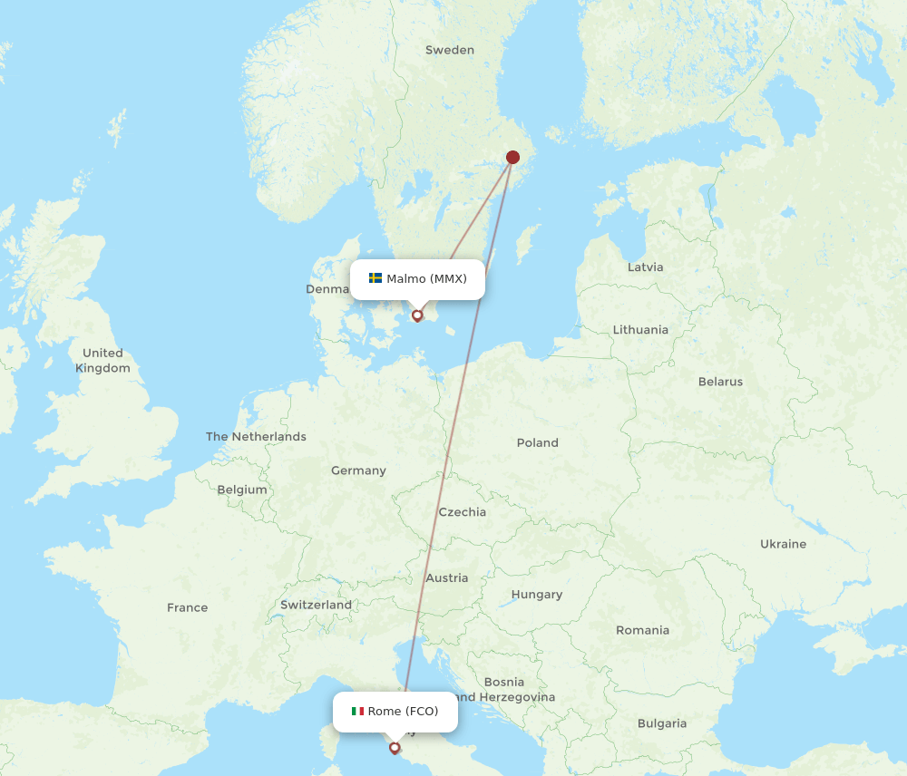 MMX-FCO flight routes