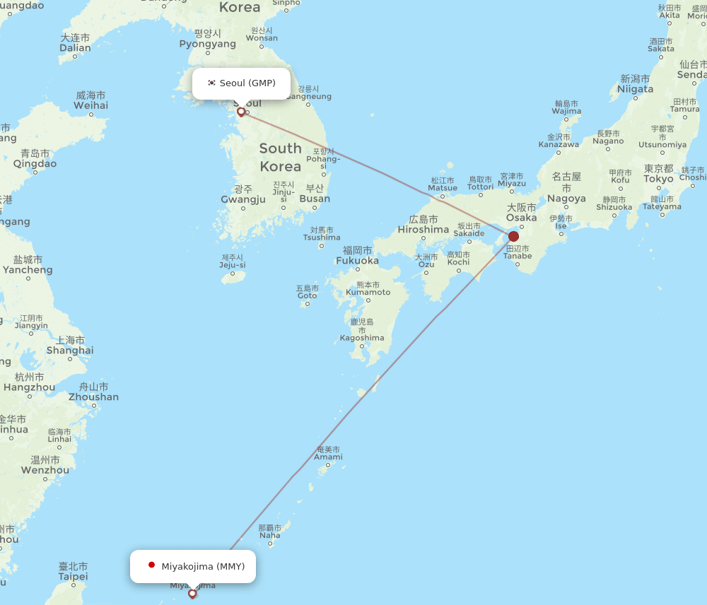 MMY-GMP flight routes