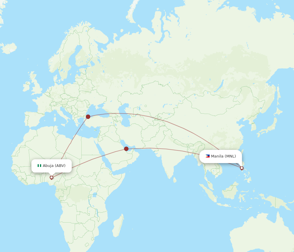 MNL-ABV flight routes