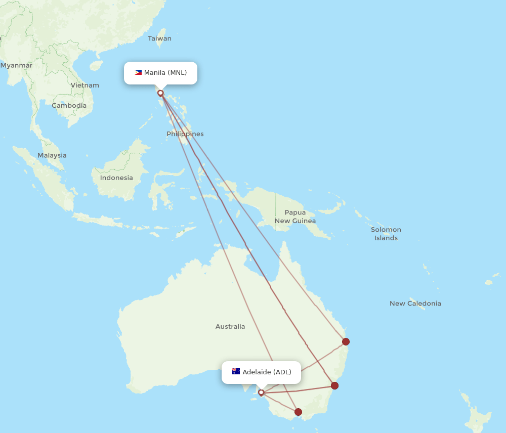 MNL-ADL flight routes