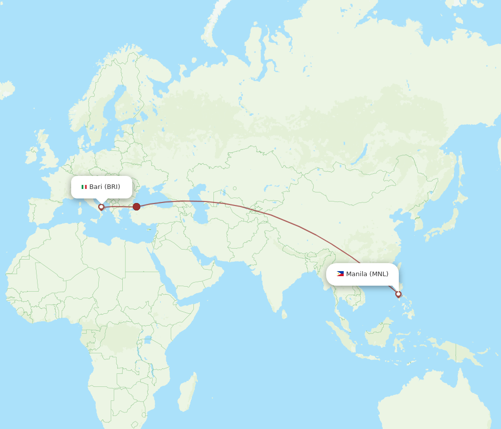 MNL-BRI flight routes