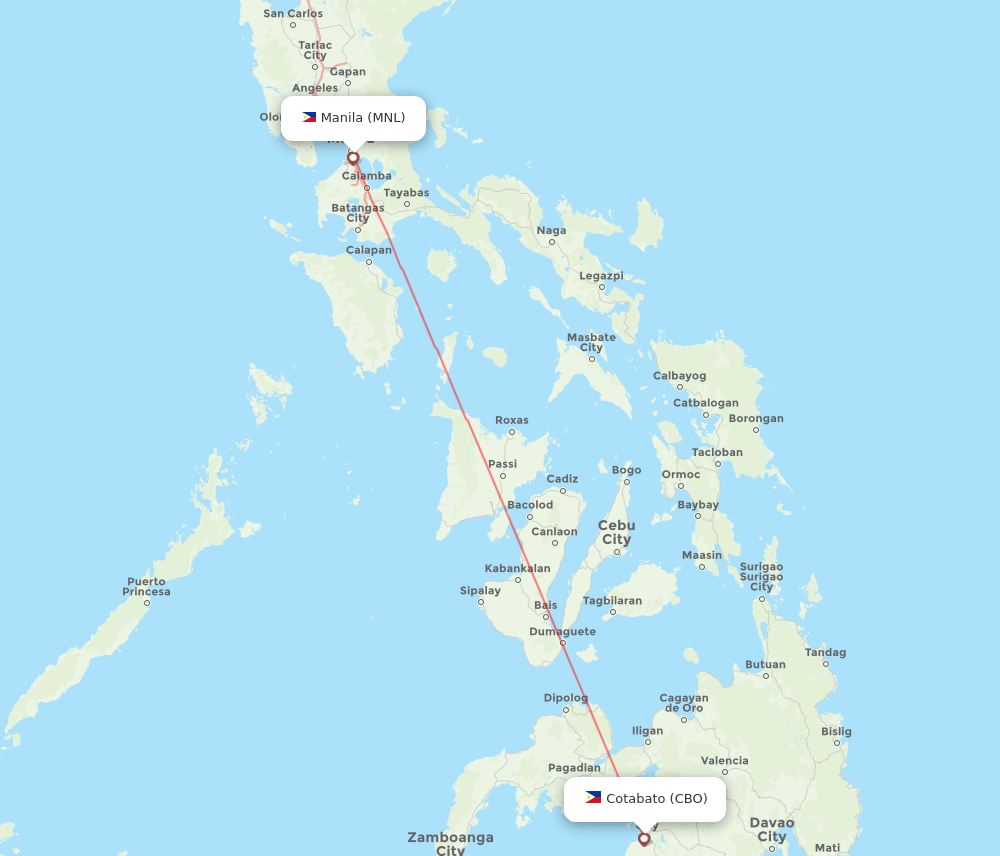 MNL-CBO flight routes