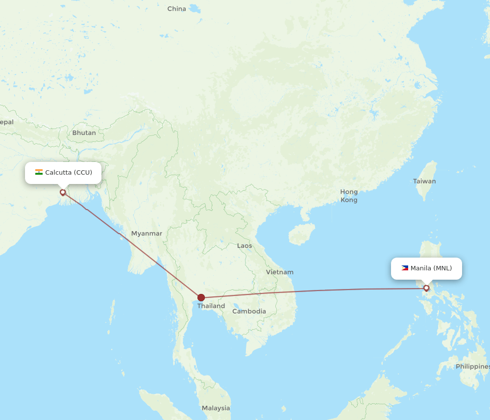 MNL-CCU flight routes