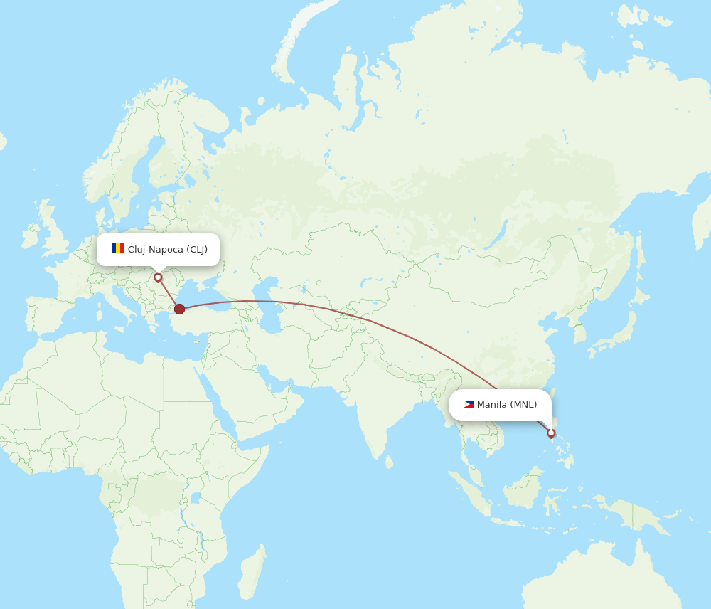 MNL-CLJ flight routes