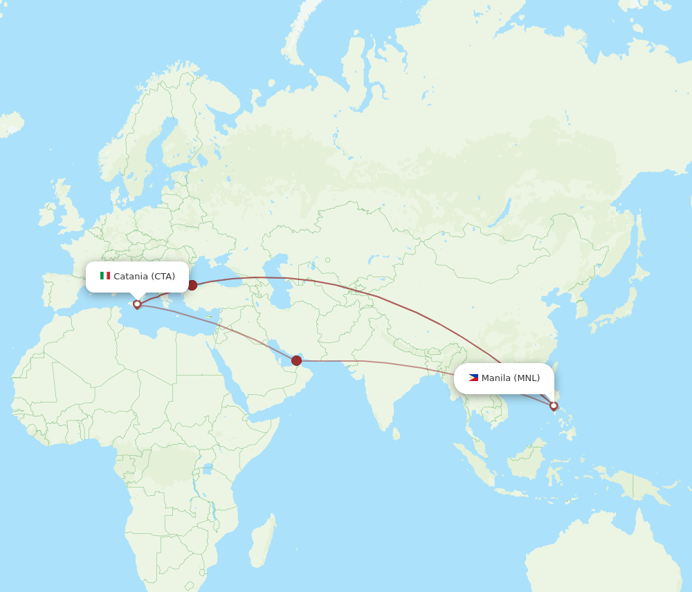 MNL-CTA flight routes