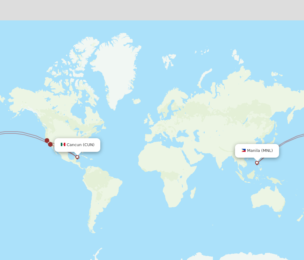 MNL-CUN flight routes