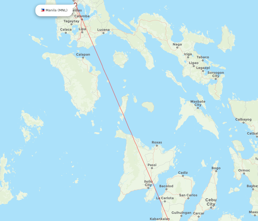 MNL-DGT flight routes