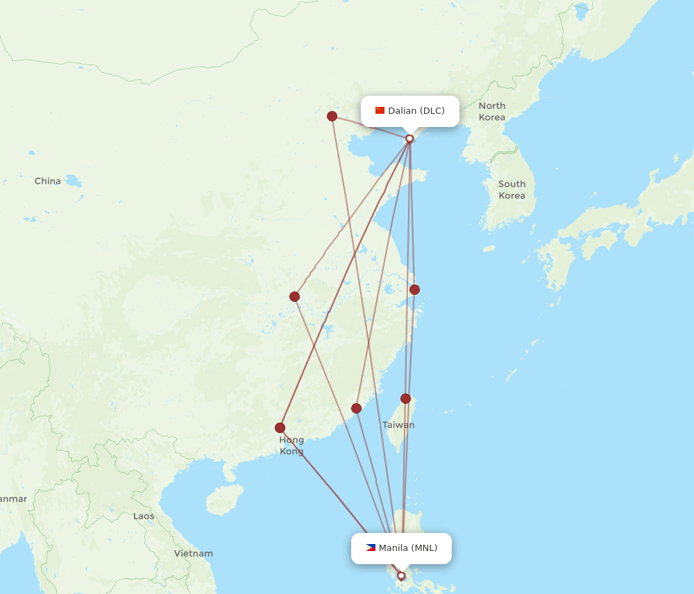 MNL-DLC flight routes