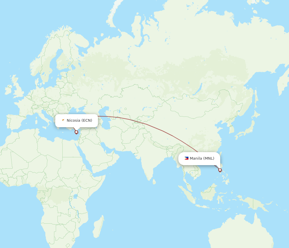 MNL-ECN flight routes