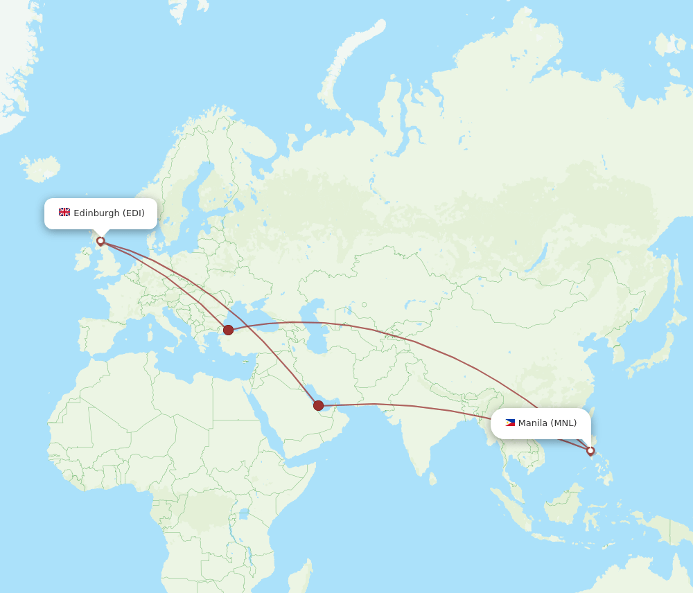 MNL-EDI flight routes