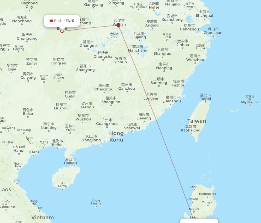 MNL-ENH flight routes