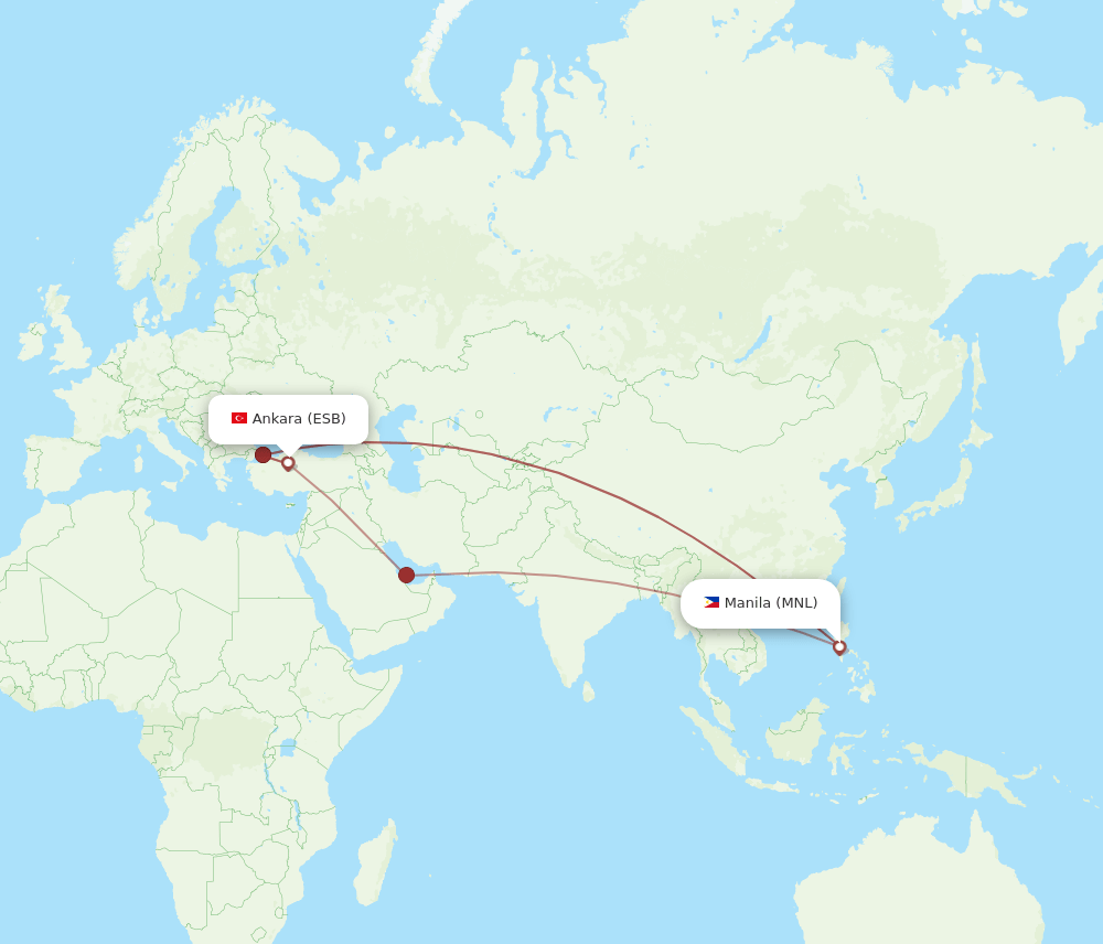 MNL-ESB flight routes