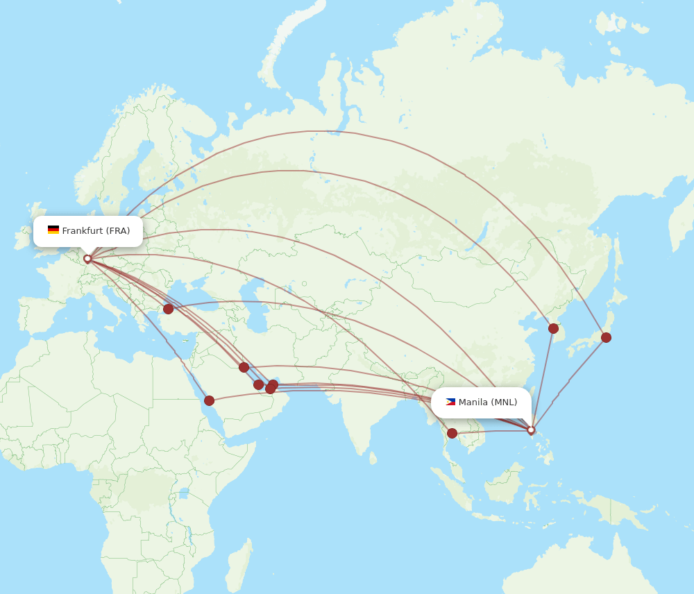 MNL-FRA flight routes