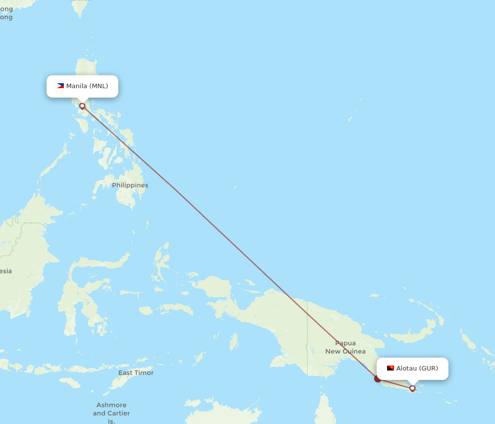 MNL-GUR flight routes