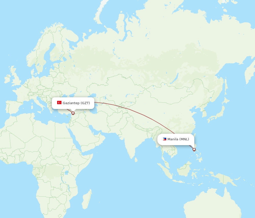 MNL-GZT flight routes