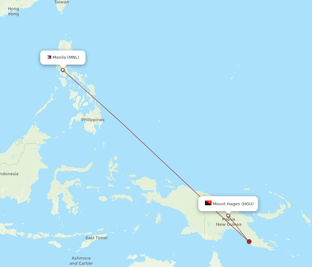 MNL-HGU flight routes