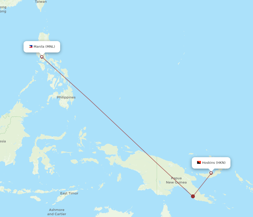 MNL-HKN flight routes