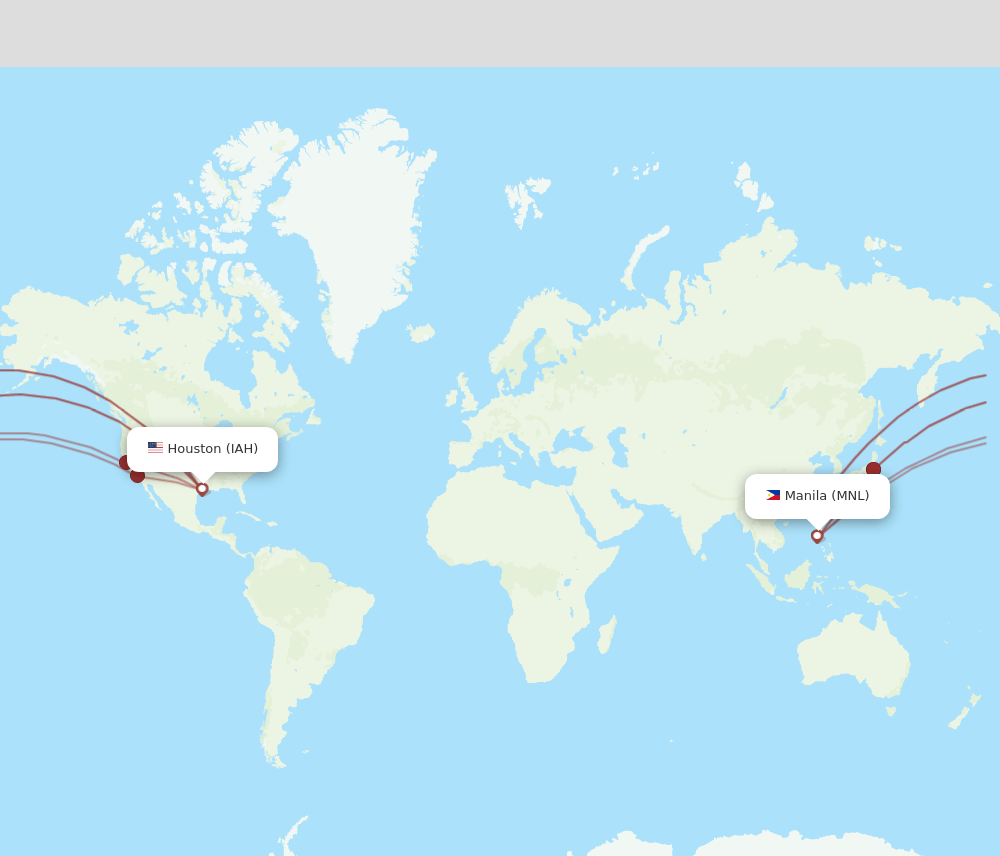 MNL-IAH flight routes