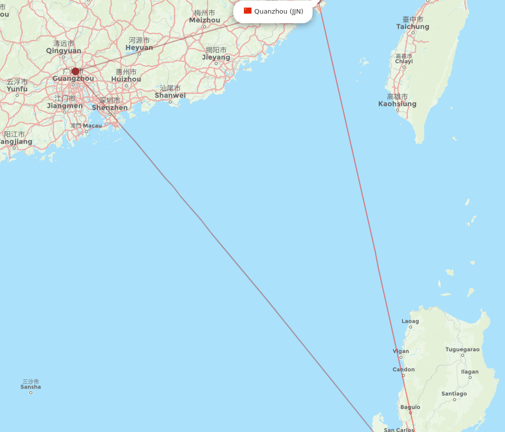 MNL-JJN flight routes