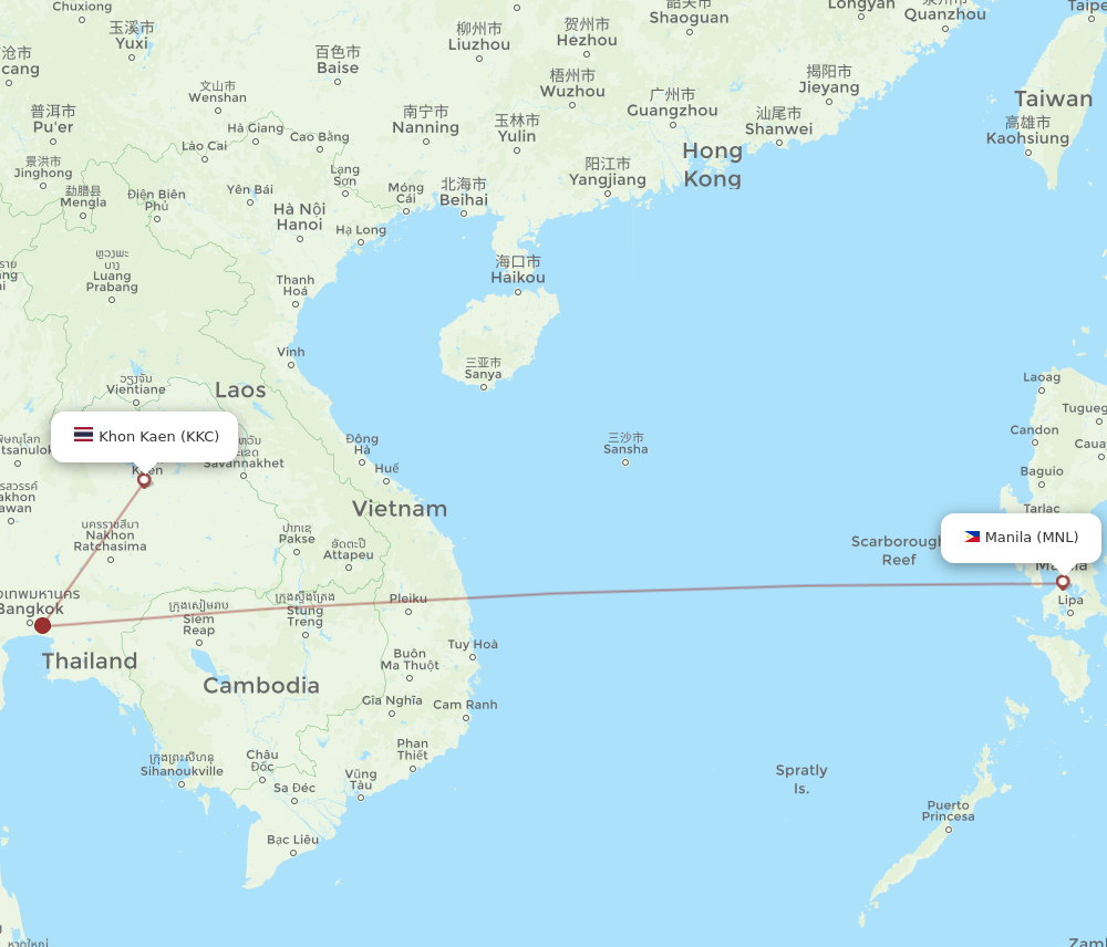 MNL to KKC flights and routes map